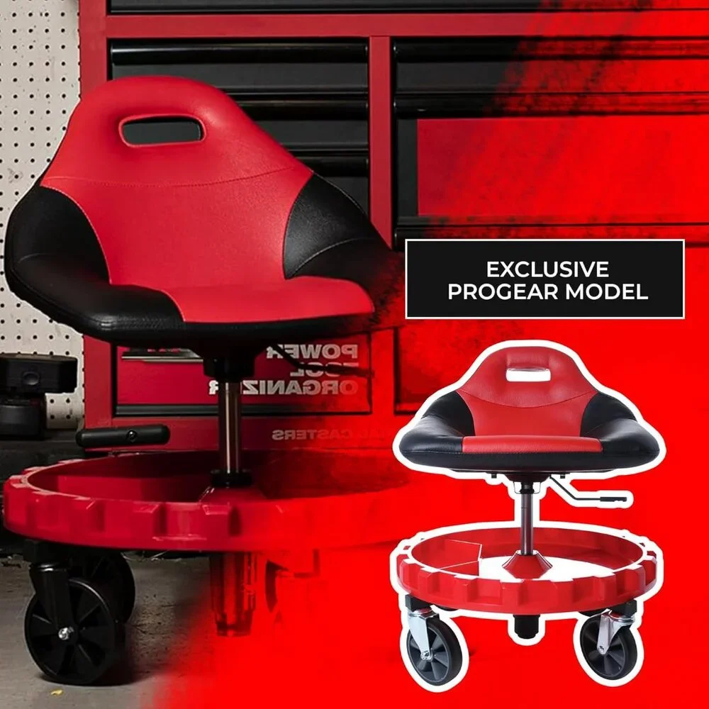 2-700 ProGear Mobile Rolling Gear Seat W/Equipment Tray and Five All-Terrain 5" - Picture 7 of 7